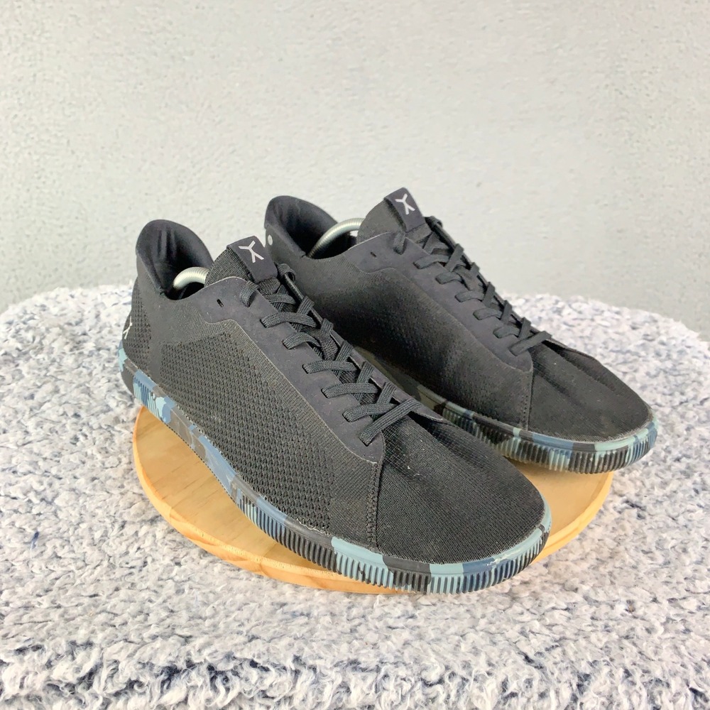 Flux Footwear Adapt Trainer Mens 13 Black Blue Camo Minimalist Zero Drop Sneaker